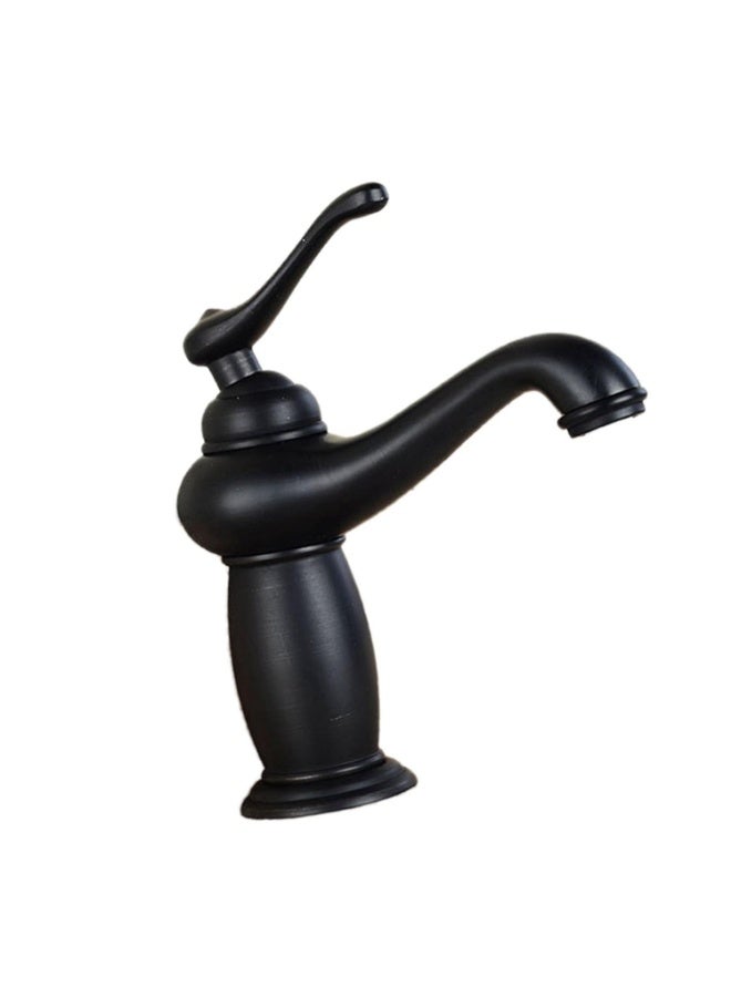 واي دي خلاط حوض حمام فاخر بتصميم عتيق، بمقبض ذراع واحد، مصنوع من النحاس الصلب، صنبور منحني عتيق للحوض، تصميم متين مقاوم للصدأ وموفر للمياه للمنازل الحديثة - Image 3